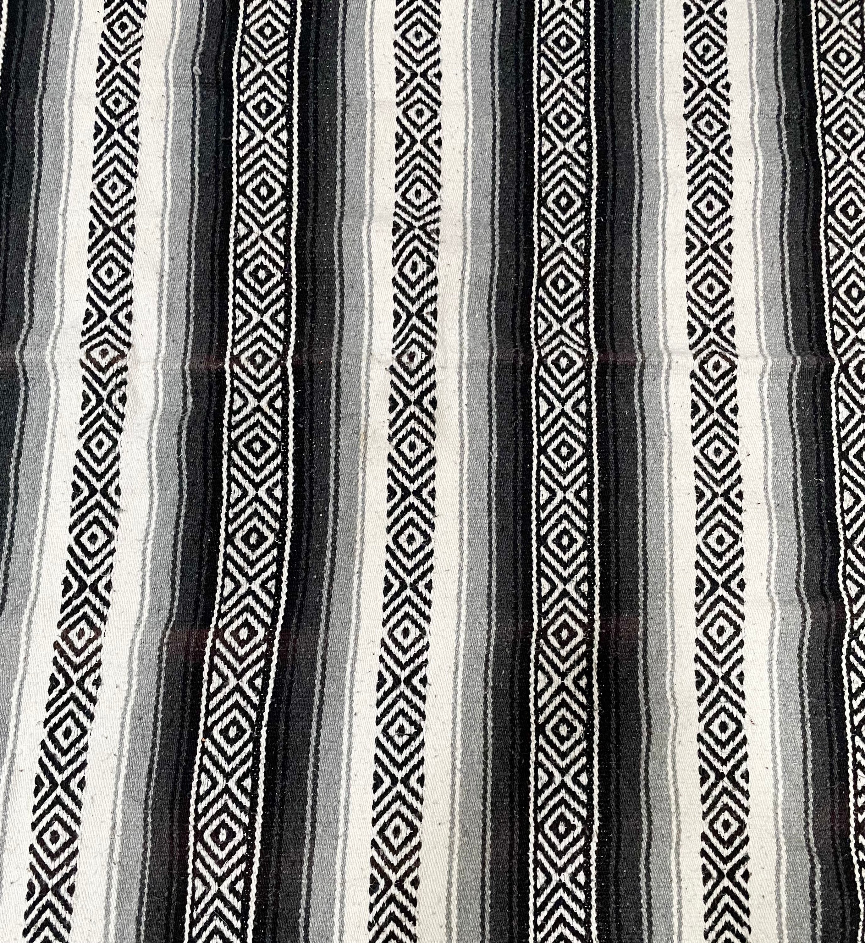 ヴィンテージ 80インチ 南西部風 ストライプ織りブランケット ロッジ