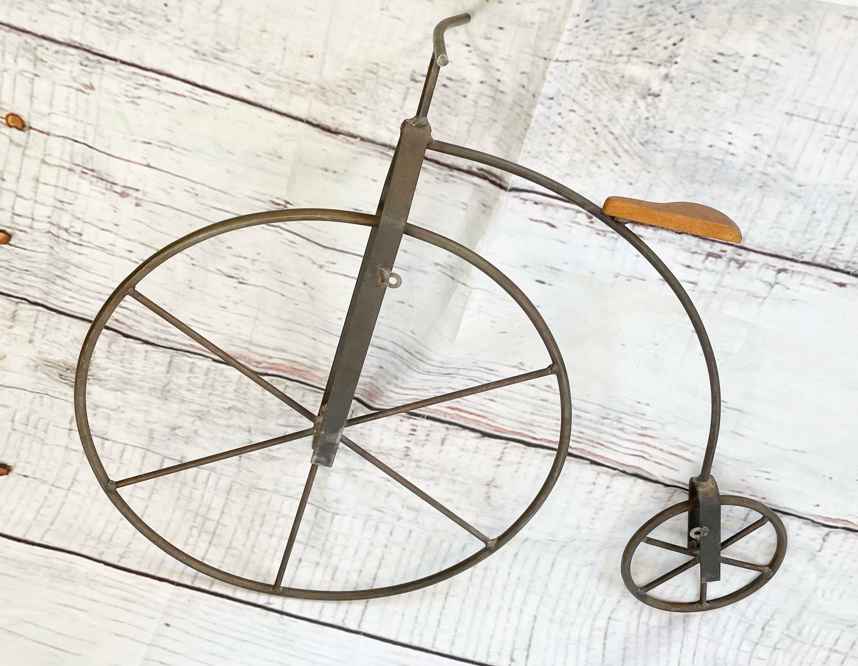 Vintage Large 28” Metal Victorian Penny Farthing Hanging Bicycle Bike ...