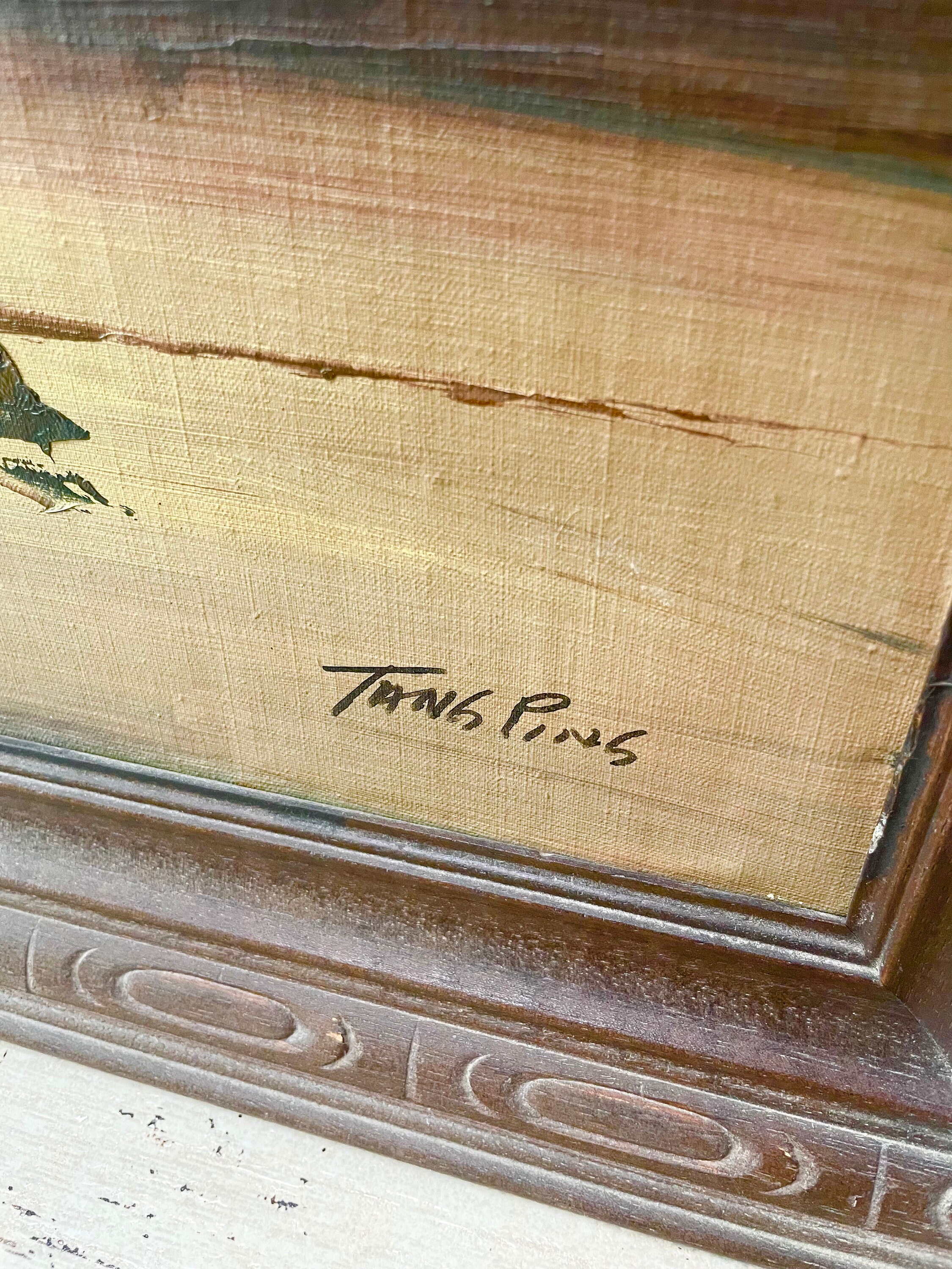 pa-puL さま専用✳︎70's art 油彩 油絵 キャンバス ヴィンテージ pa