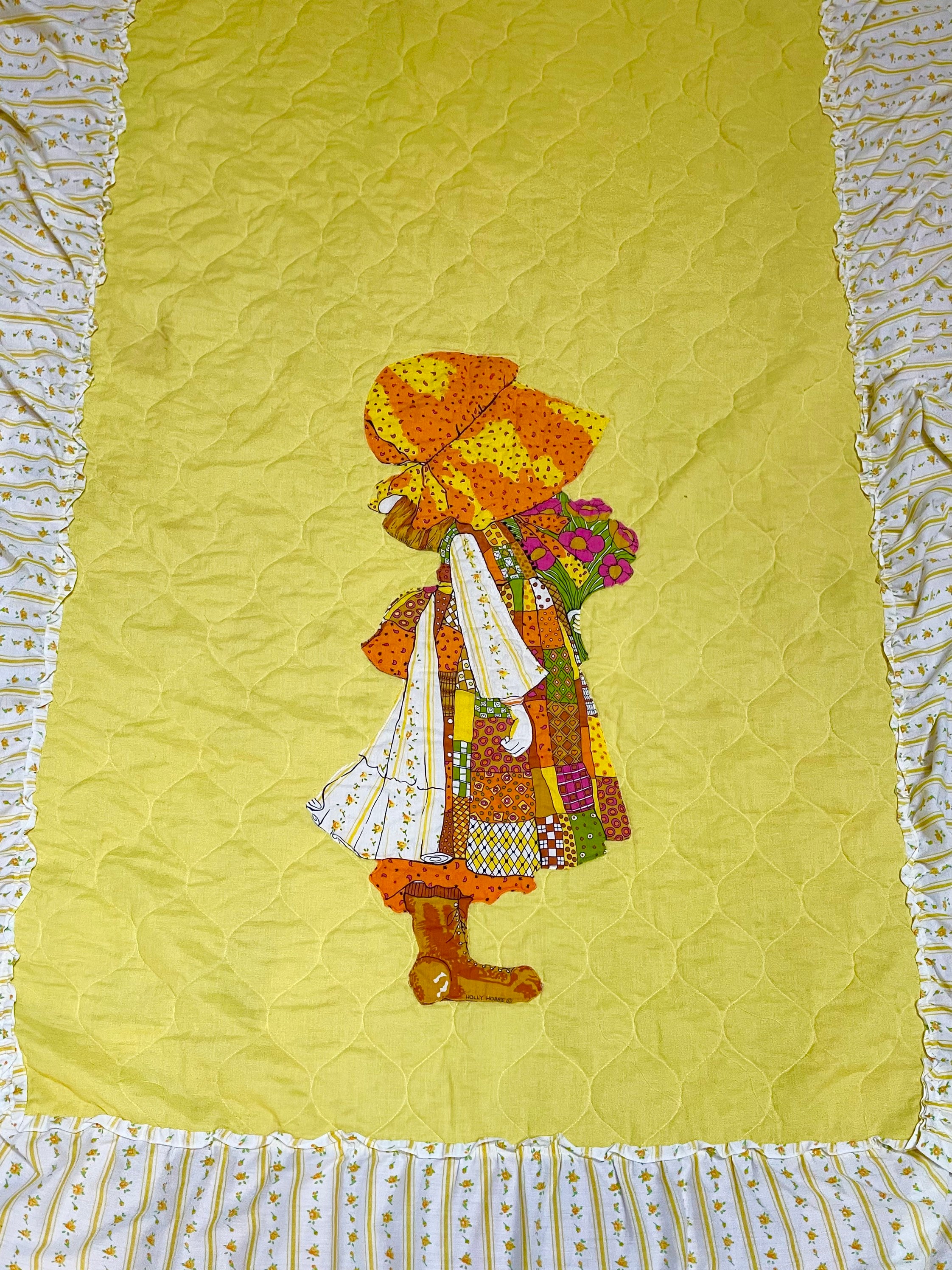 ホリーホビー　ヴィンテージ　カーテン RARE Vintage 70s Holly Hobbie Curtains Twin Bedspread Pillow Sham