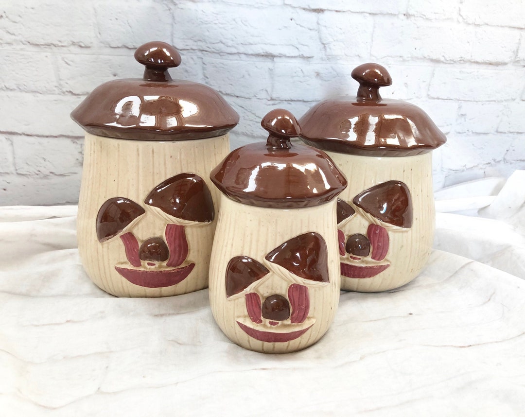 Set 3 Vintage 70s Cookie Jars Kitchen Storage Canisters - Etsy