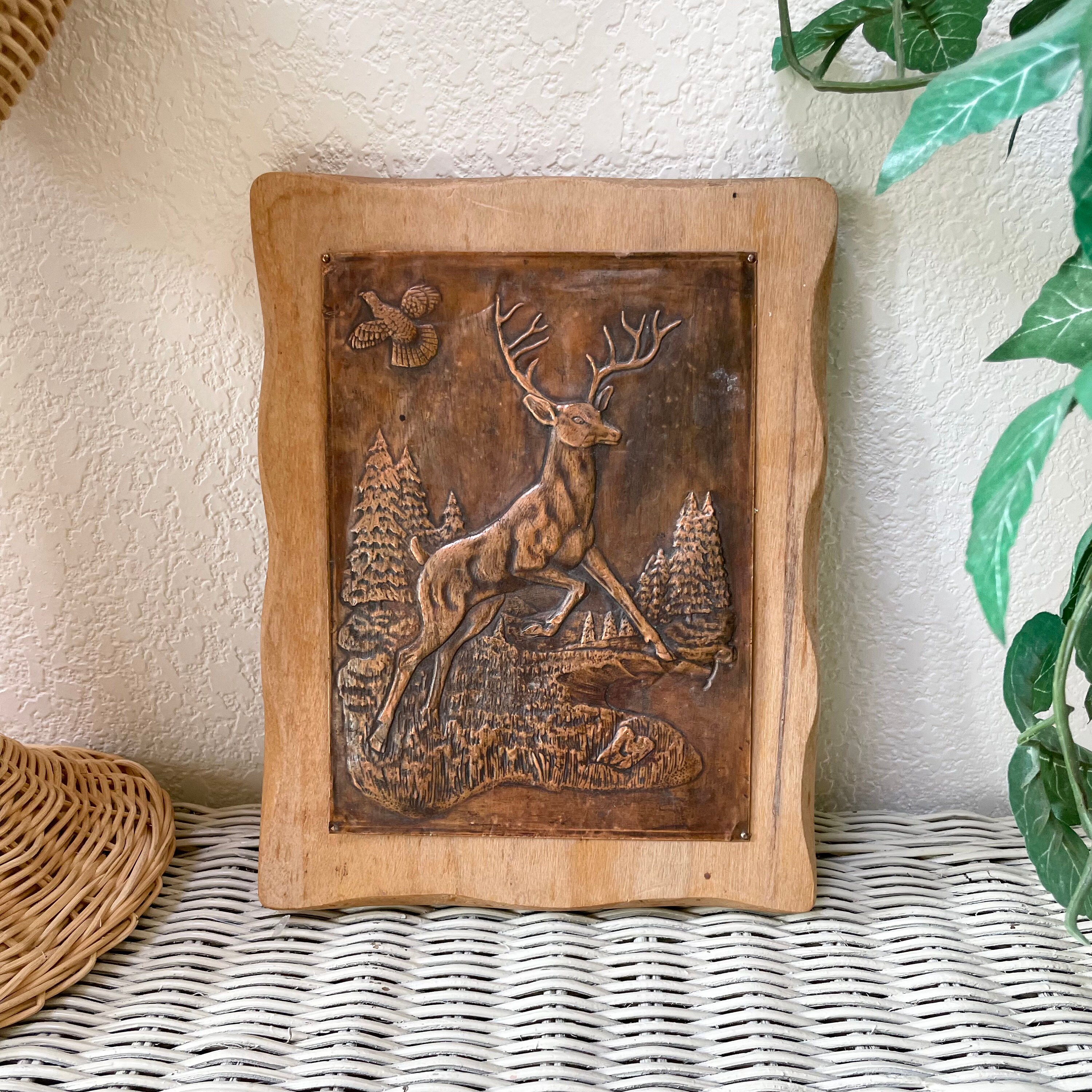 Deer Carving, 3D Wood Wall Art, Wood Cabin Décor, Deer Wall Hanging, Wall  Hanging, Rustic, Animal Wood Carving, Wildlife Carving 