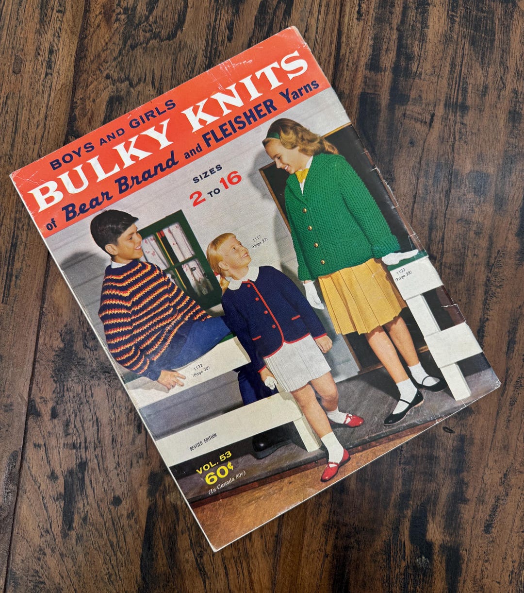 Vintage 1960 Knitting Manual Boys & Girls Bulky Knits Sweater Designs Instructions Pattern Book ...