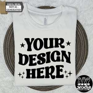 White Bella Canvas 3001 Mockup, 3001 Tshirt Mockup, Bella Canvas Model Mockup, Lifestyle Mockups, Trendy Shirt Mocks