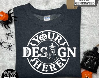 Gildan 18000 Dark Heather Sweatshirt Halloween Mockup, G18000 Crewneck Thanksgiving Collection, Trendy Fall Mockup,Popular Unisex Sweatshirt