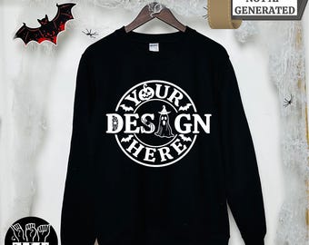 Gildan 18000 Black Sweatshirt Halloween Mockup, G18000 Crewneck Thanksgiving Collection, Trendy Fall Mockup, Popular Unisex Sweatshirt