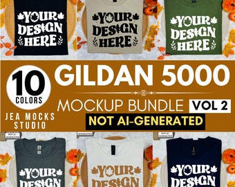 Gildan 5000 Fall Mockup Bundle, 5000 Halloween Mockup, Gildan Sand TShirt Mockup, Oversized Tshirt Mockup, Halloween Mockup, Autumn Mockup