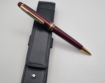 Montblanc Meisterstück Classique 164 Ballpoint Pen Bordeaux W. Germany + Leather Pouch