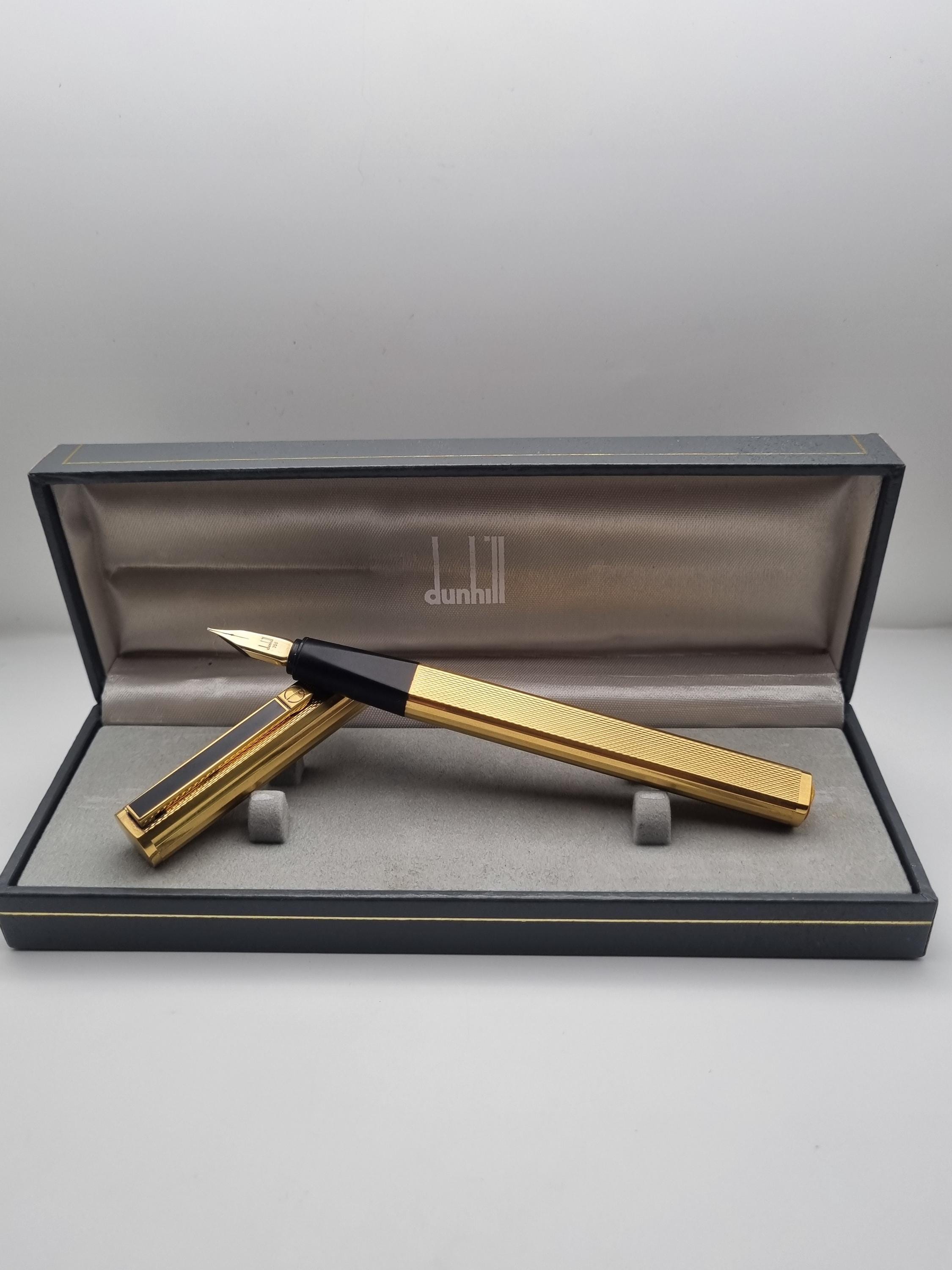 ヴィンテージ】Dunhill ダンヒル万年筆ジェムライン ペン先14K◇