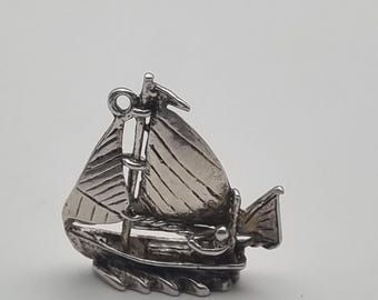 Vintage 1960's Silver Charm/Pendant of Gypsy Moth Yacht.