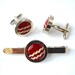 Kate Davey reviewed Real Cricket Ball Cufflinks and Tie Bar Set, Groomsmen Cufflinks & Tie Clip, Wedding Cufflinks, Tie Slide, Groom Cufflinks, Fathers day