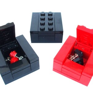 BLUE Cufflinks Gift Display Box Handmade with LEGOr bricks cufflinks sold separately image 3