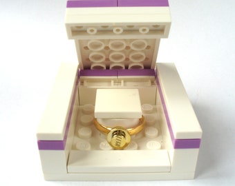 Wedding Ring Box Engagement ring box Handmade with LEGO(r) Bricks RING Sold Separately