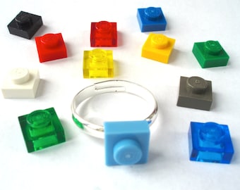 Stud Ring engagement ring wedding ring Handmade with LEGO(r) bricks