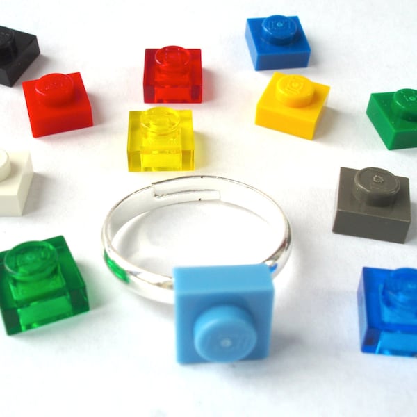 Stud Ring engagement ring wedding ring Handmade with LEGO(r) bricks