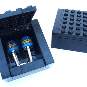 BLACK Cufflinks Gift Display Box Handmade with LEGOr bricks cufflinks sold separately image 3