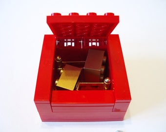 RED Cufflinks Gift Display Box Handmade with LEGO(r) bricks cufflinks sold separately