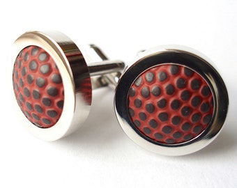 Football Cufflinks made from Real Footballs Cufflinks Wedding Cufflinks Groom Cufflinks Fathers day American Football Cufflinks
