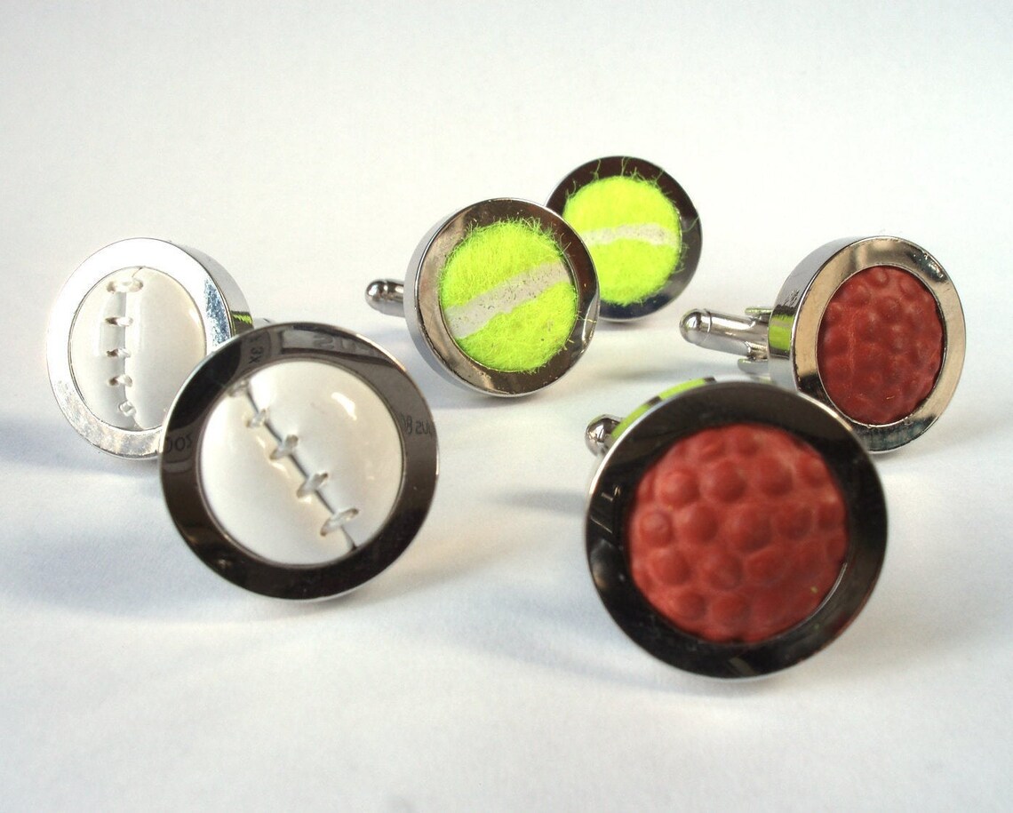 Real Football Soccer Cufflinks Wedding Cufflinks Novelty Etsy