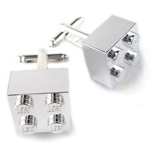 Chrome Silver Tie Slide Tie Clip Fait à la main avec des plaques LEGO Mariages Grooms Meilleur homme Père de la mariée image 6