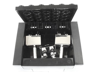 Chrome Silver Groomsmen Cufflinks & Tie Pin Gift Set Includes Box Handmade with LEGO(r) Bricks Wedding Cufflinks Grooms Cufflinks clip