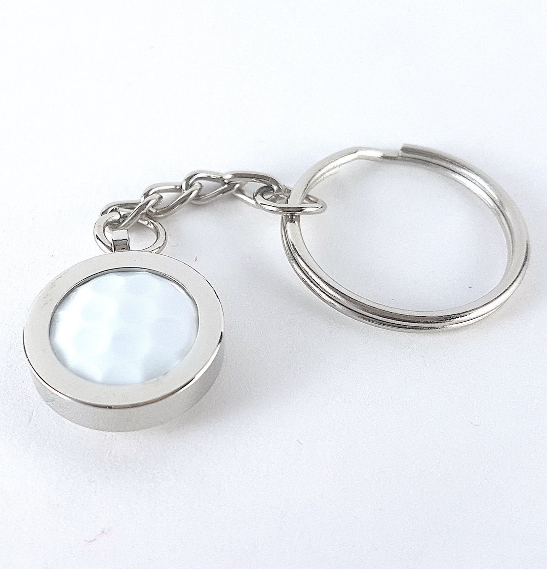 Golf Ball Keyring Keychain Made From a Real Golf Ball. Fathers Day Golf