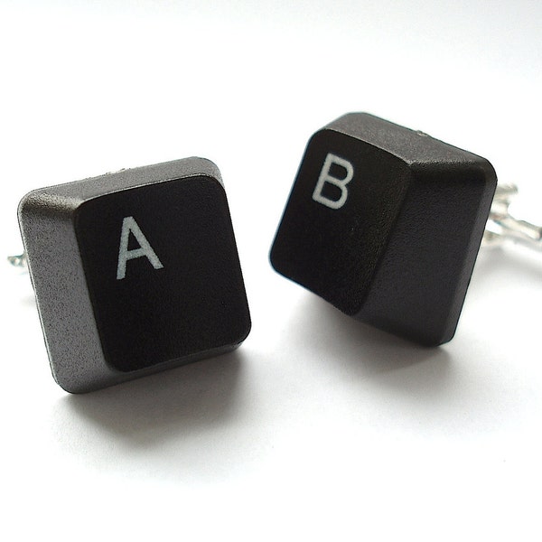 Groomsmen Cufflinks Handmade from Computer Keyboard Keys Wedding Cufflinks Recycled Cufflinks Grooms Cufflinks fathers day gift