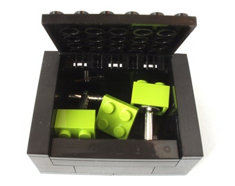 Groomsmen Cufflinks & Tie Pin Gift Set Includes Box Handmade with Lego(r) Bricks Wedding Cufflinks Grooms Cufflinks