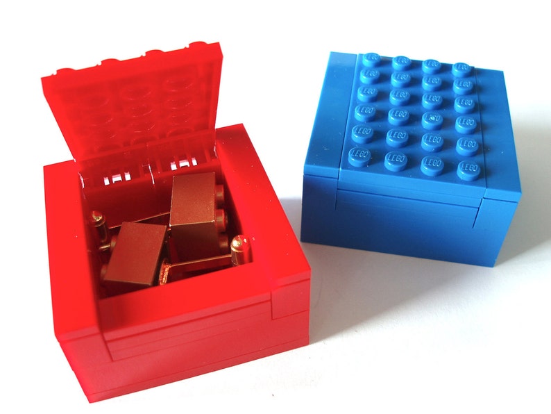 Transparent Red Brick Cufflinks Handmade with LEGO r bricks