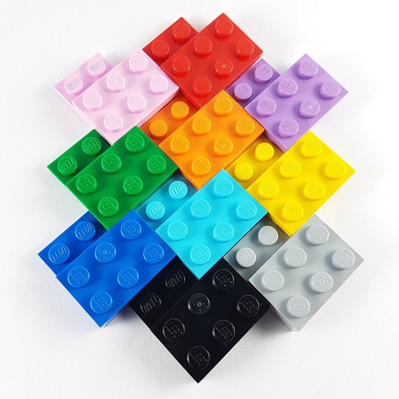 A Pair Heart Friendship Necklaces Handmade with LEGO ® plates image 3