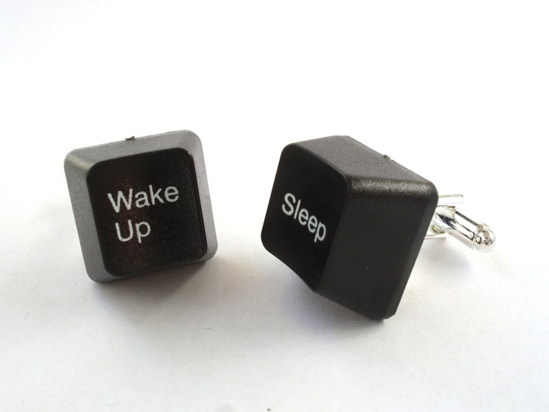 Wedding Cufflinks Handmade form Computer Keyboard Keys Wedding Cufflinks Novelty Cufflinks Silver Plated Cufflinks image 3