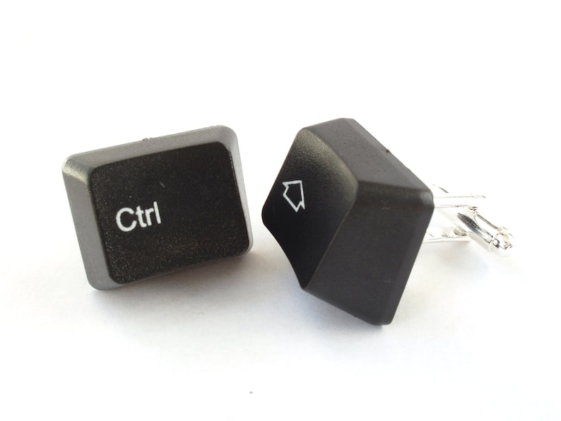 Wedding Cufflinks Handmade form Computer Keyboard Keys Wedding Cufflinks Novelty Cufflinks Silver Plated Cufflinks image 1