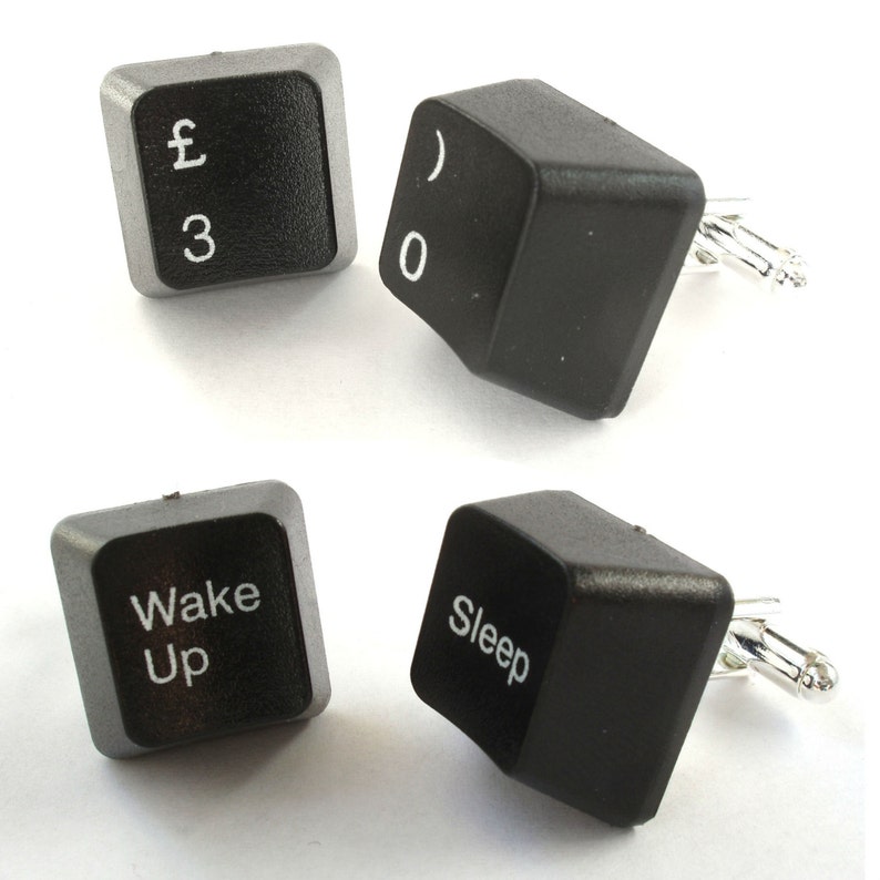 Wedding Cufflinks Handmade form Computer Keyboard Keys Wedding Cufflinks Novelty Cufflinks Silver Plated Cufflinks image 2