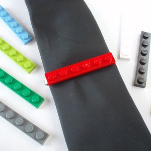 Tie Slide Tie Clip Handmade with LEGO(r) plates Weddings Grooms Best Man Father of the Bride