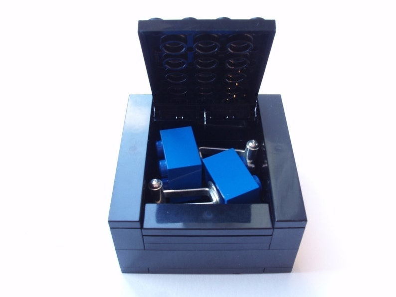 BLACK Cufflinks Gift Display Box Handmade with LEGOr bricks cufflinks sold separately image 2