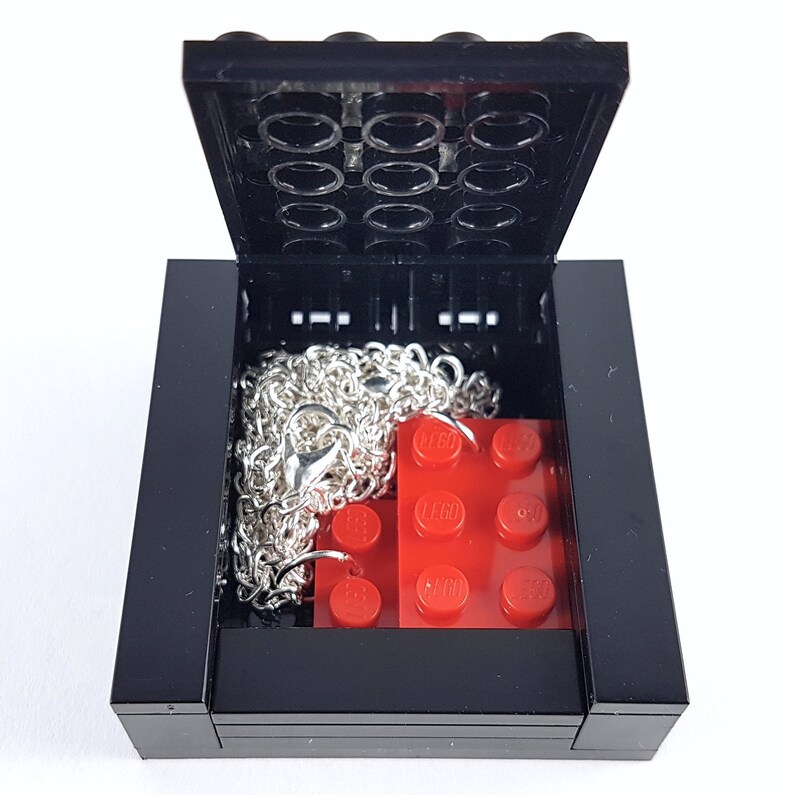 A Pair Heart Friendship Necklaces Handmade with LEGO ® plates image 4