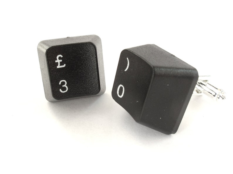 Wedding Cufflinks Handmade form Computer Keyboard Keys Wedding Cufflinks Novelty Cufflinks Silver Plated Cufflinks image 4