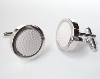 Boutons de manchette Angleterre Rugby Round - Paire - Acier
