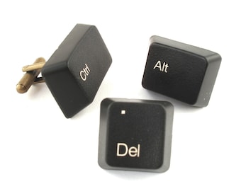 Control Alt and Delete Cufflinks and Tie Pin Handmade from Computer Keyboard Keys Wedding Grooms Groomsmen fathers day gift