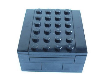 Black Cufflinks Gift Display Box Hecho a mano con los gemelos de ladrillos LEGO(r) se venden por separado