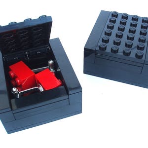 BLACK Cufflinks Gift Display Box Handmade with LEGOr bricks cufflinks sold separately image 1