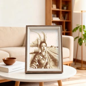 Custom Sand Art Portrait Frame – Personalized Photo Gift, Handmade Natural Sand Painting, Unique Anniversary or Wedding Keepsake image 7