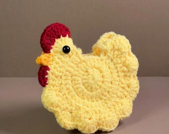 Crochet Chicken Pouch, Change Purse, Airpod Case Pouch, Mini Chick Bag, Kawaii Coin Pouch, Crochet Gift