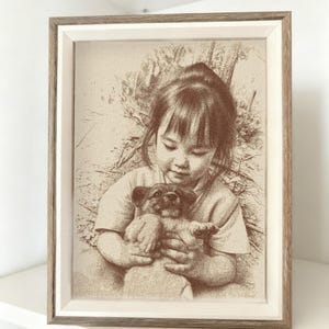 Custom Sand Art Portrait Frame – Personalized Photo Gift, Handmade Natural Sand Painting, Unique Anniversary or Wedding Keepsake image 5