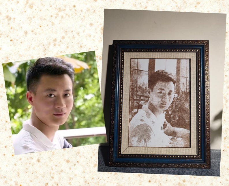 Custom Sand Art Portrait Frame – Personalized Photo Gift, Handmade Natural Sand Painting, Unique Anniversary or Wedding Keepsake image 3