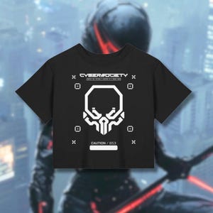 Delta Hive | Black Womens Techwear Baby Tee