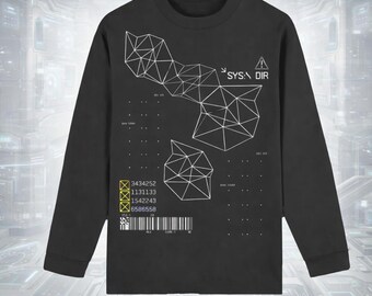 Camisa de manga larga con directiva del sistema/ciberpunk