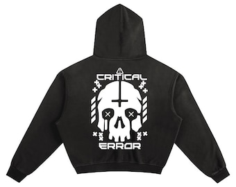 CRITICAL ERR0R - Unisex Oversized Techwear Boxy Hoodie
