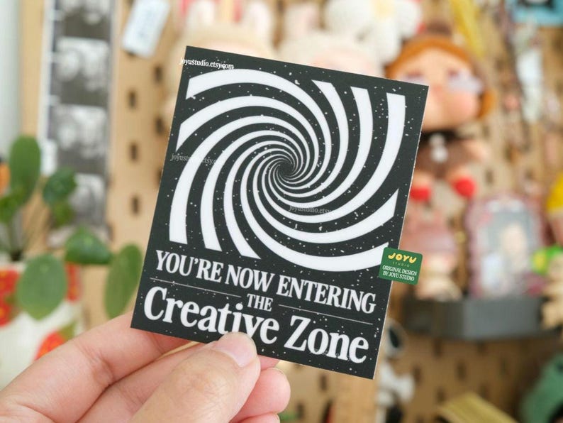 Creative Zone Sticker, Retro Style Creativity Sticker for Artists ...