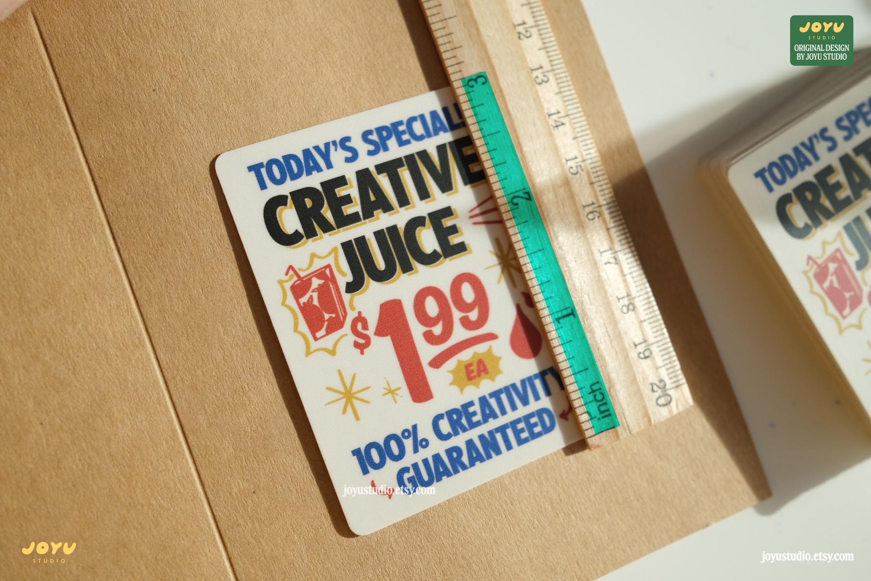 Creative Juice Sticker, Retro Style Sign Sticker for Creative Person ...